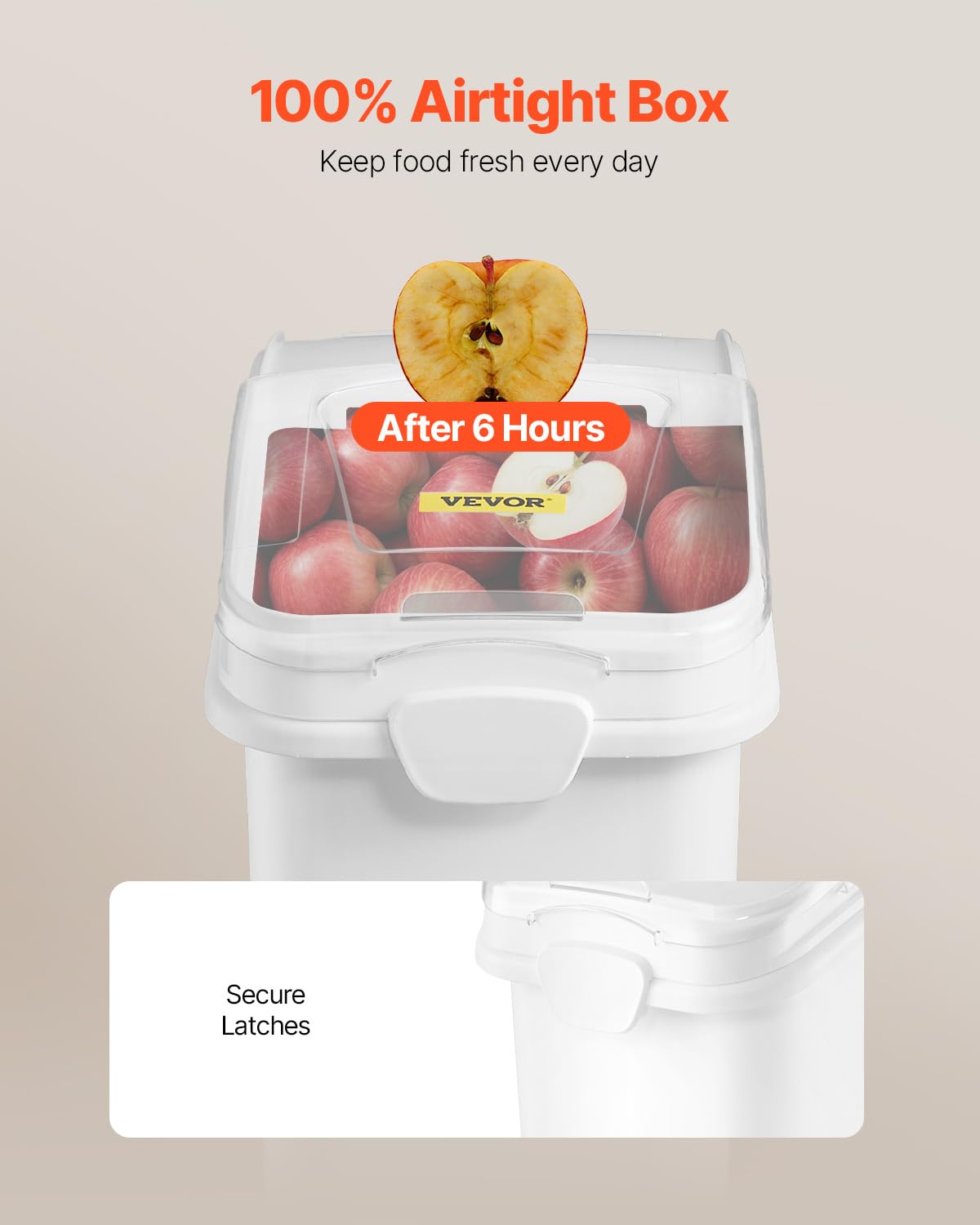 VEVOR transparent sliding lid bin lets you see contents at a glance.