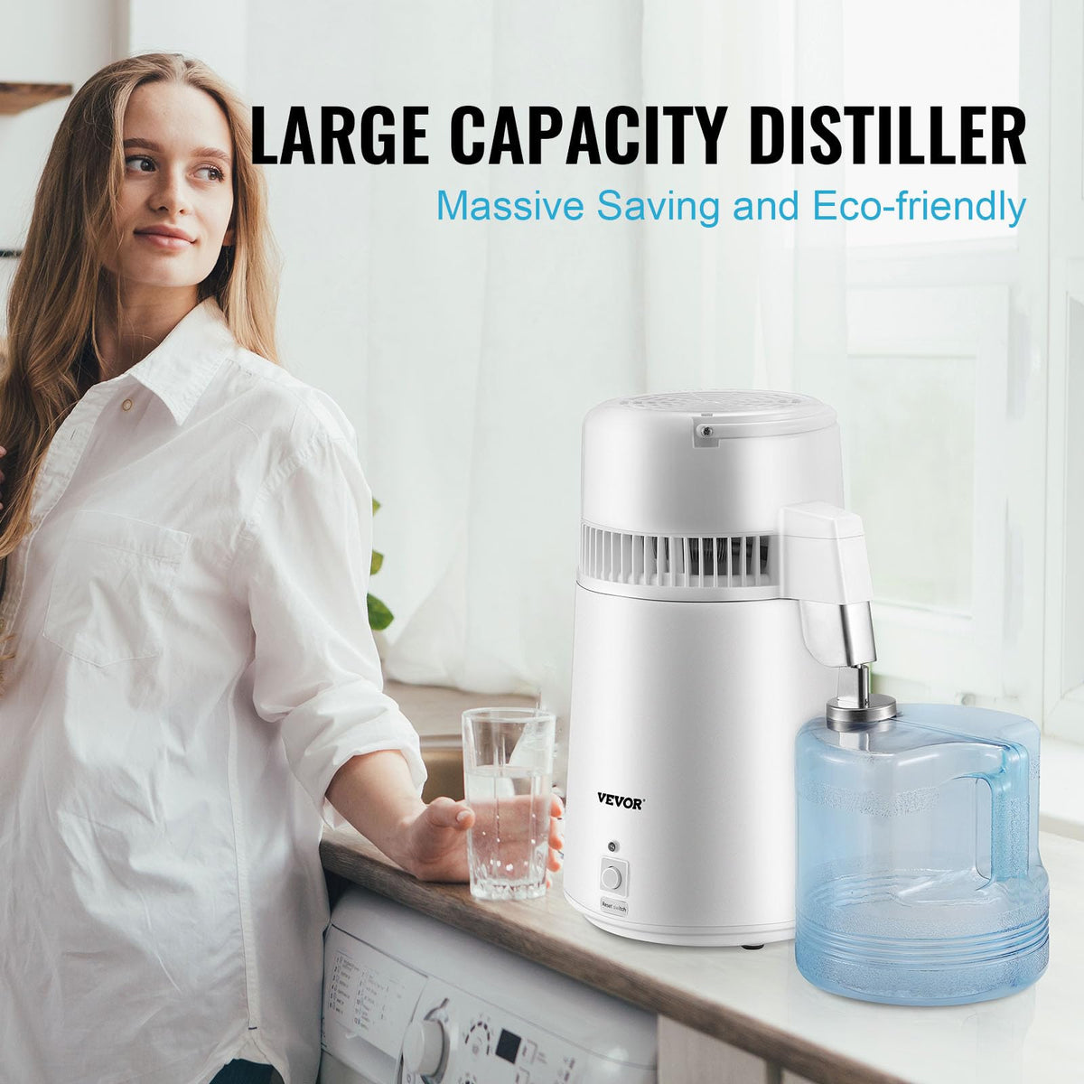 VEVOR BPA-free container preserves safety and taste of water.