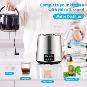 VEVOR distiller control panel shows temperature for precise settings.