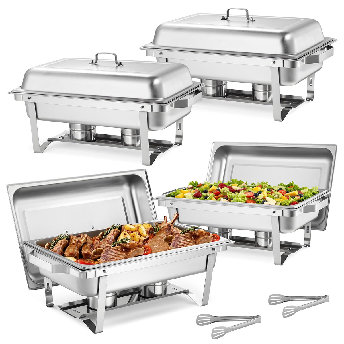 VEVOR wedding banquet display with multiple chafers for flawless service.