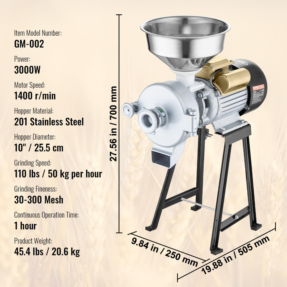 VEVOR wet grinding disc creates smooth pulp from soaked ingredients.