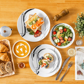 VEWEET Fiona dinnerware safe for microwave and dishwasher use