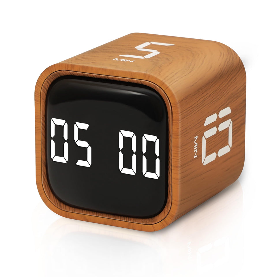 VEWINGL Cube timer with a 5-minute preset for focused work.