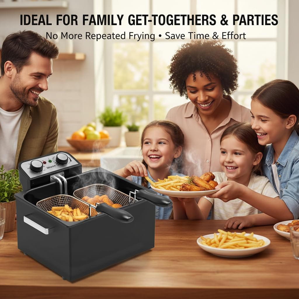 Easy-clean design speeds up post-cooking cleanup and saves time.