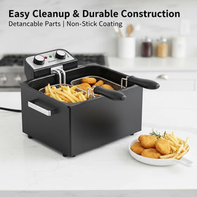 Vexon stainless steel deep fryer adds durable, stylish kitchen appeal.