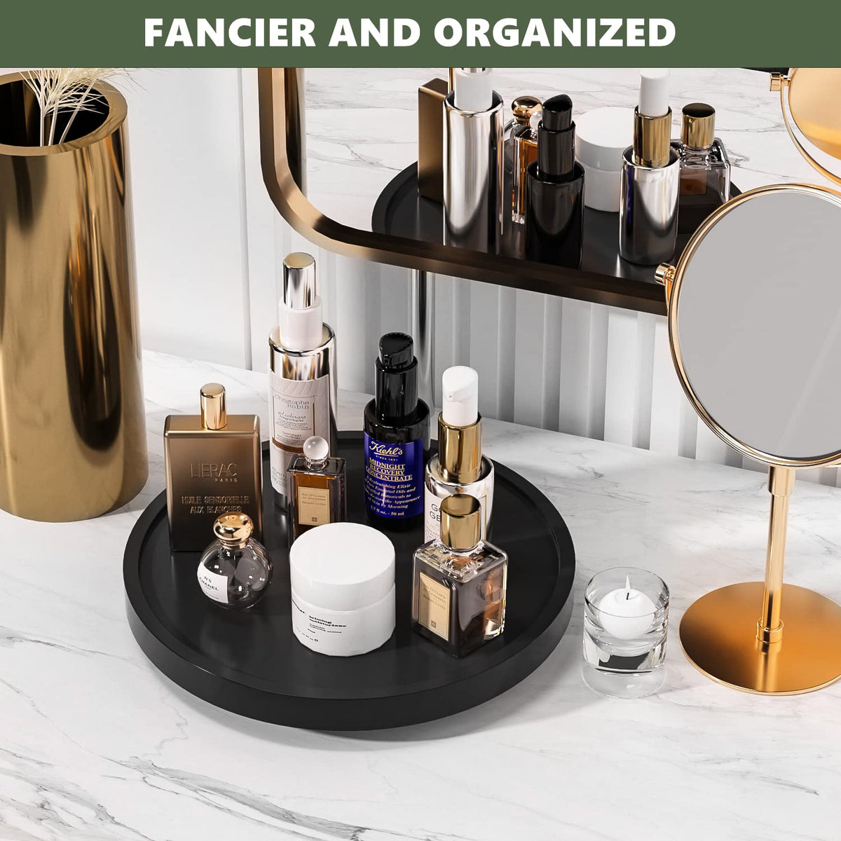 VeyFey kitchen tray keeps bottles within reach near the sink.