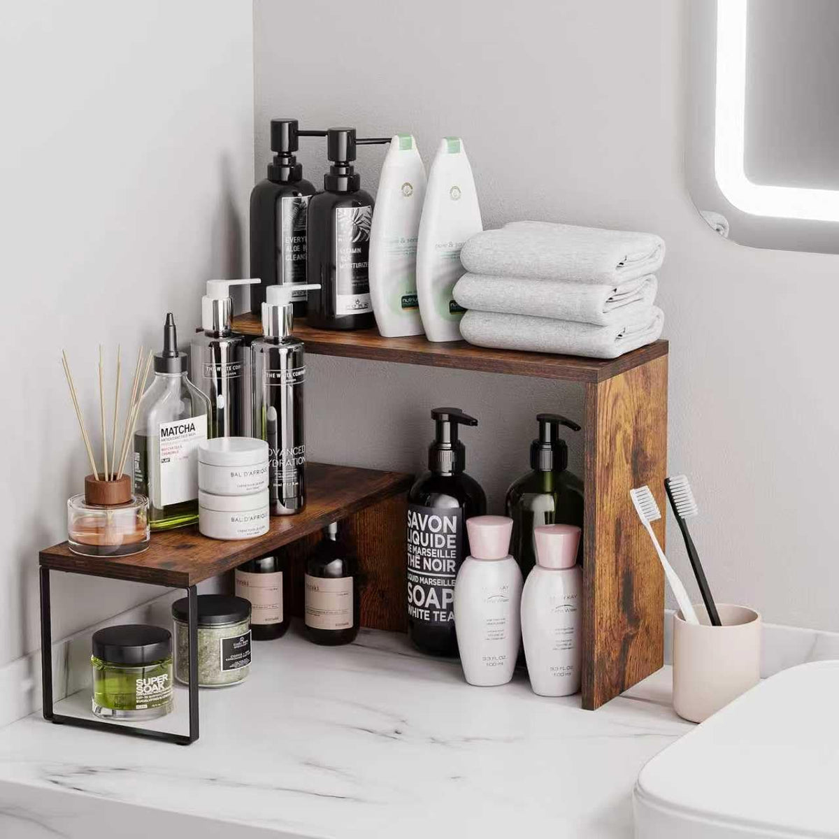 Vfelf easy-clean shelf design suits oily kitchens and damp spaces.