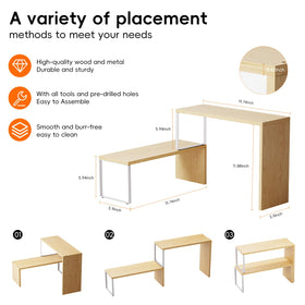 Vfelf kitchen counter organizer with corner shelves for spices and small appliances.