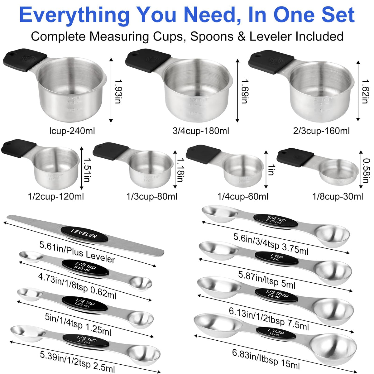 VFUNI compact design with BPA-free silicone handles provides a non-slip grip.
