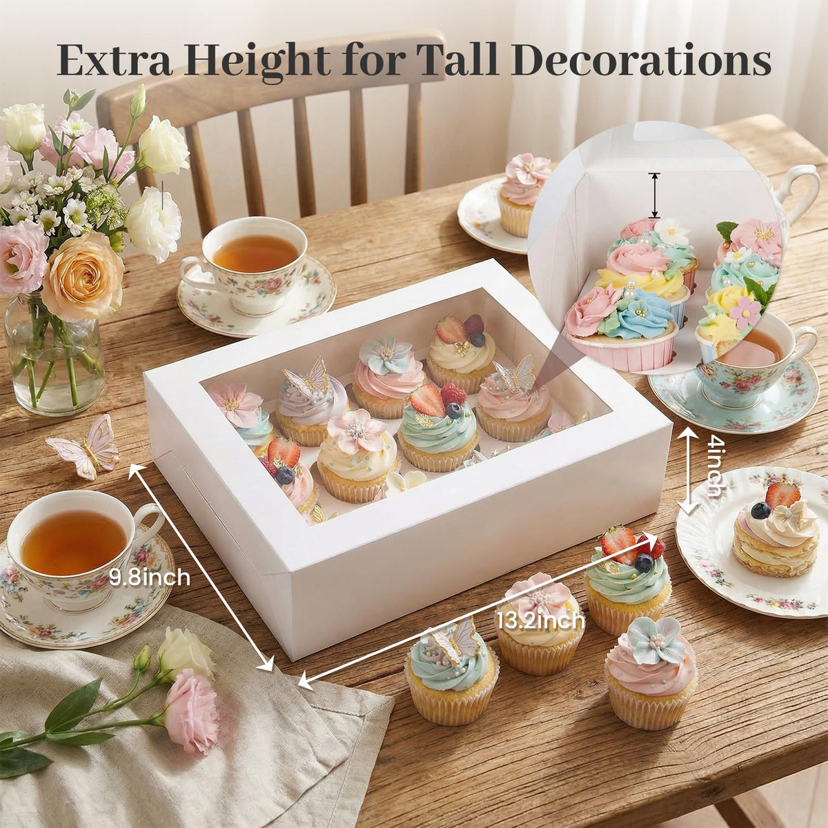 VGOODALL 12-slot insert keeps 36 cupcakes secure during transport