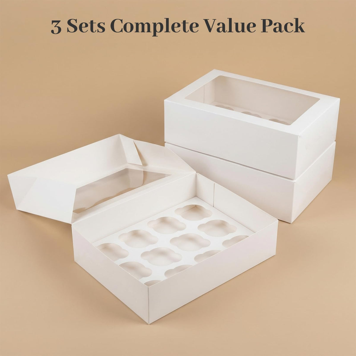 VGOODALL durable cupcake box protects treats from kitchen to party