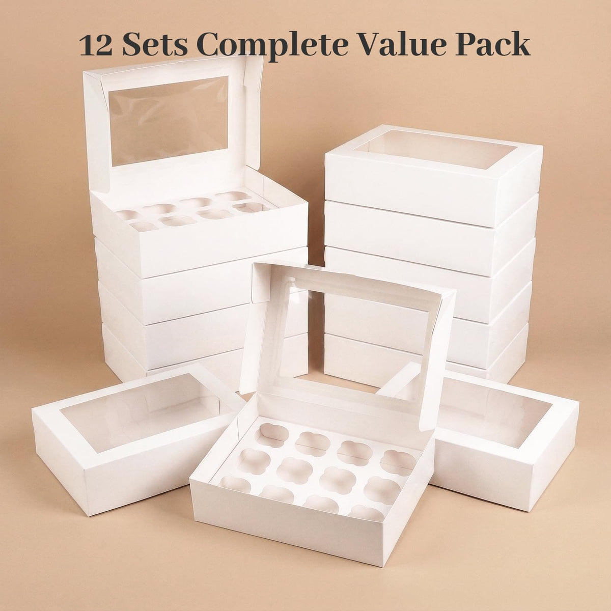 Gift-ready Easter boxes with window and ribbon-ready presentation