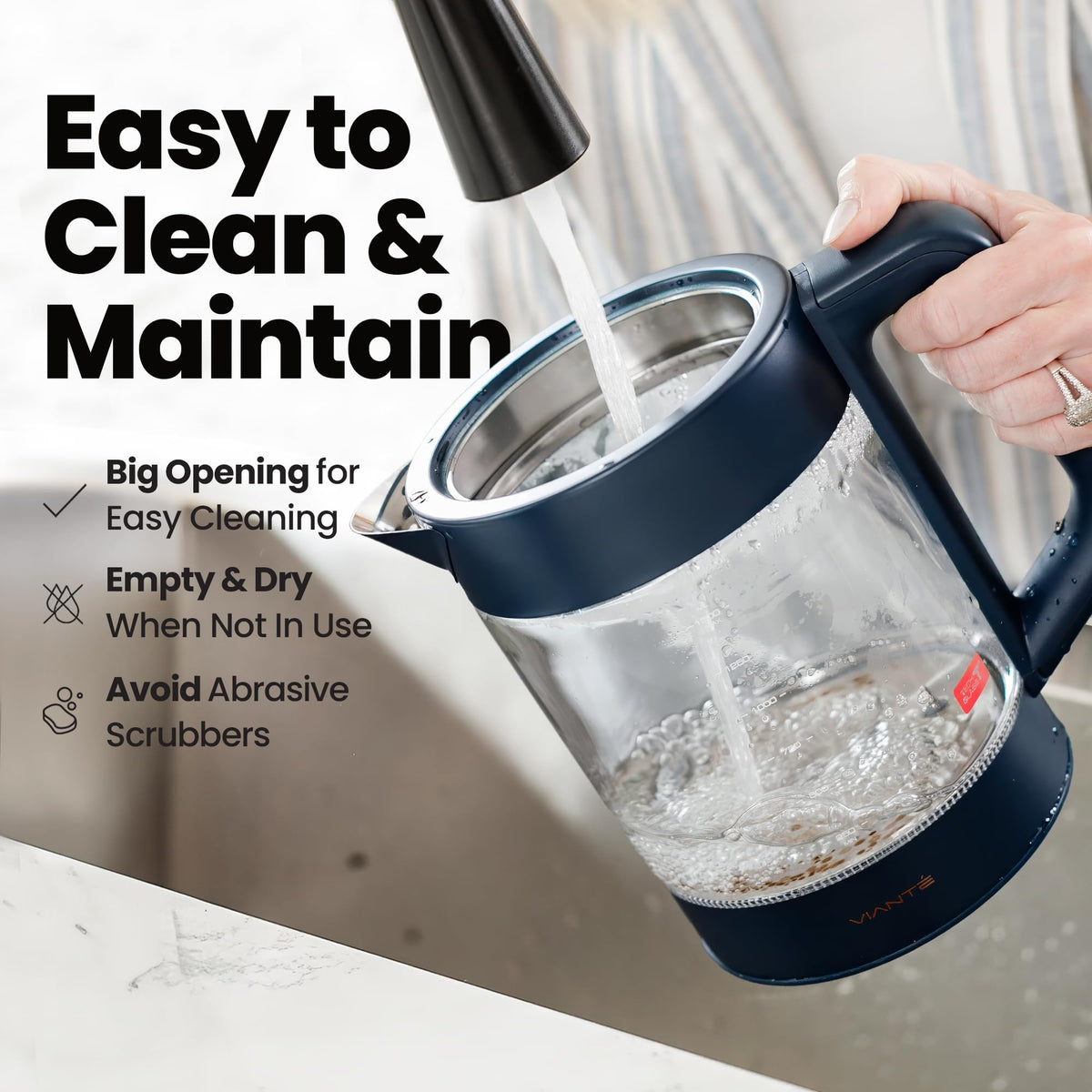 Vianté easy-clean design simplifies daily maintenance.