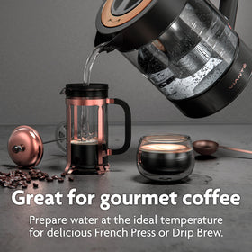 Vianté 1.5-liter capacity for multiple servings from a single boil