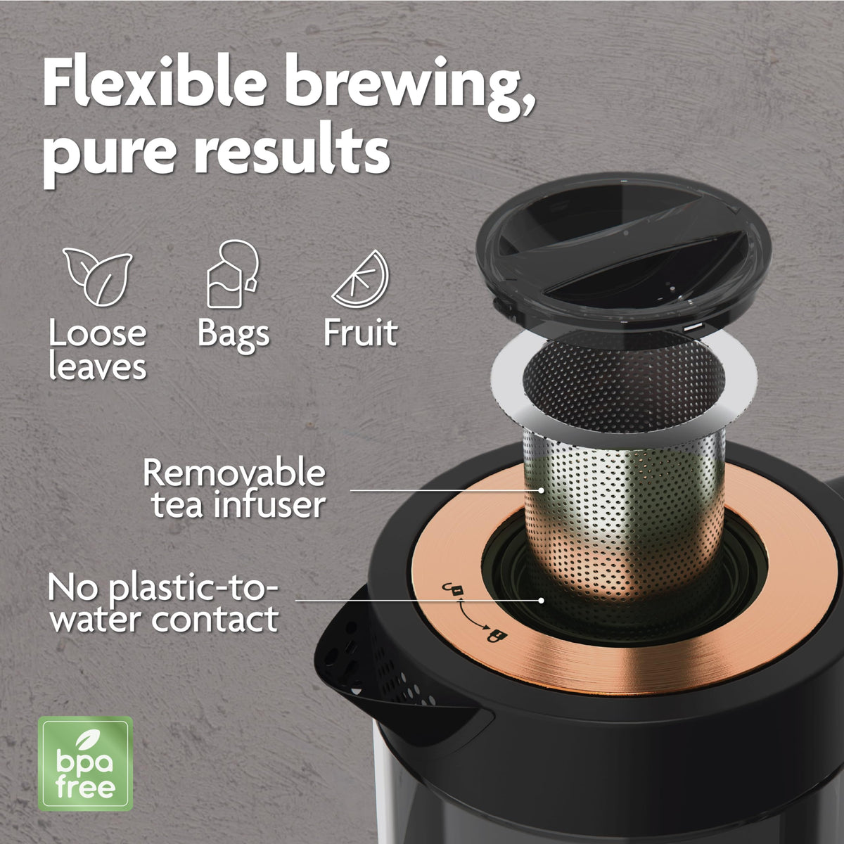 Vianté four ceramic cups provide lightweight, durable daily tea service.
