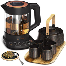 Vianté luxury tea set kettle with infuser delivers precise temperature control for perfect brews.
