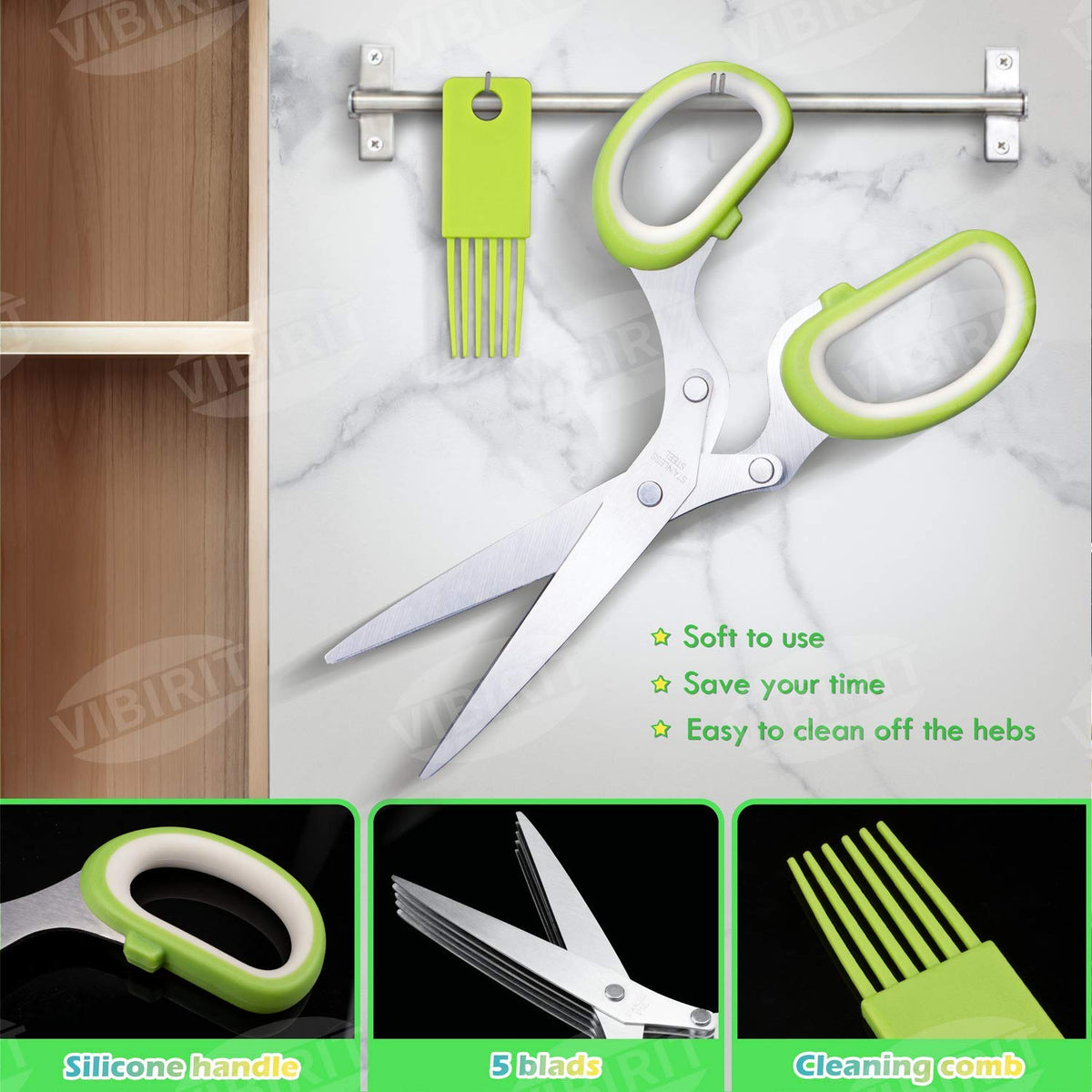 VIBIRIT VlBlRlIT2025 3-blade peeler-slicer for smooth peeling and slicing.