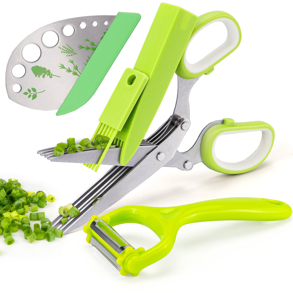 VIBIRIT VlBlRlIT2025 5-blade herb scissors for quick herb chopping and prep.