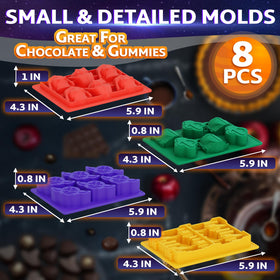 Vibrant Kitchen silicone molds chocolate desserts with detailed sci-fi shapes