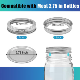 VIBRATITE 200-count regular-mouth lids for Mason jars