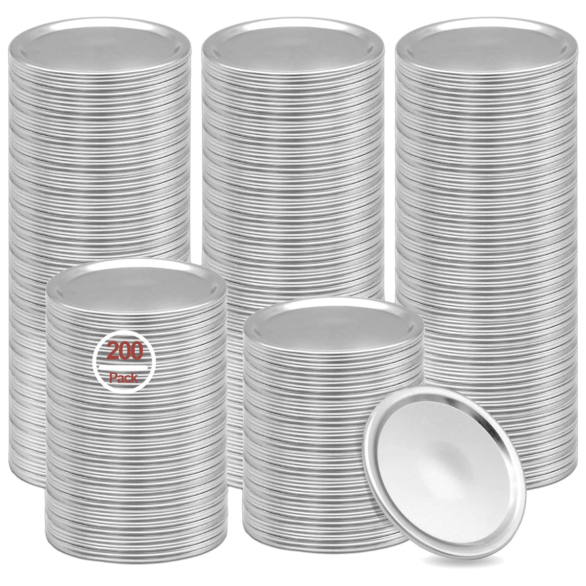 VIBRATITE 86mm wide-mouth lids on a jar ensure a tight seal.