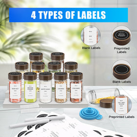 VIBRATITE labels and pens photo for quick labeling of spice jars