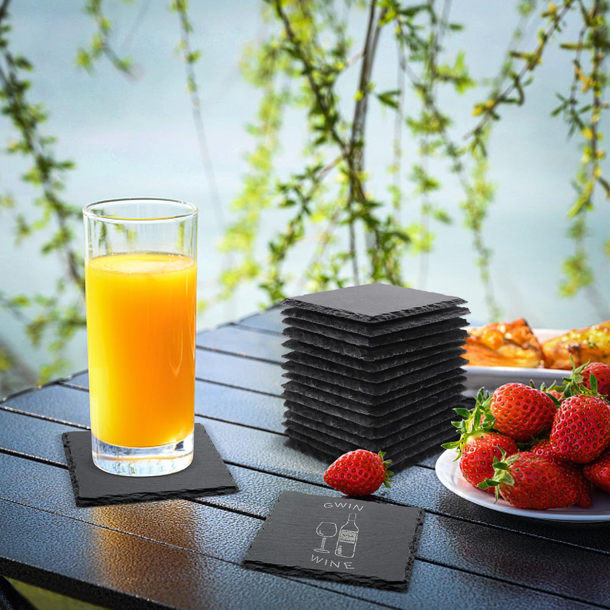 VIBRATITE bulk 60-pack coasters for everyday use.
