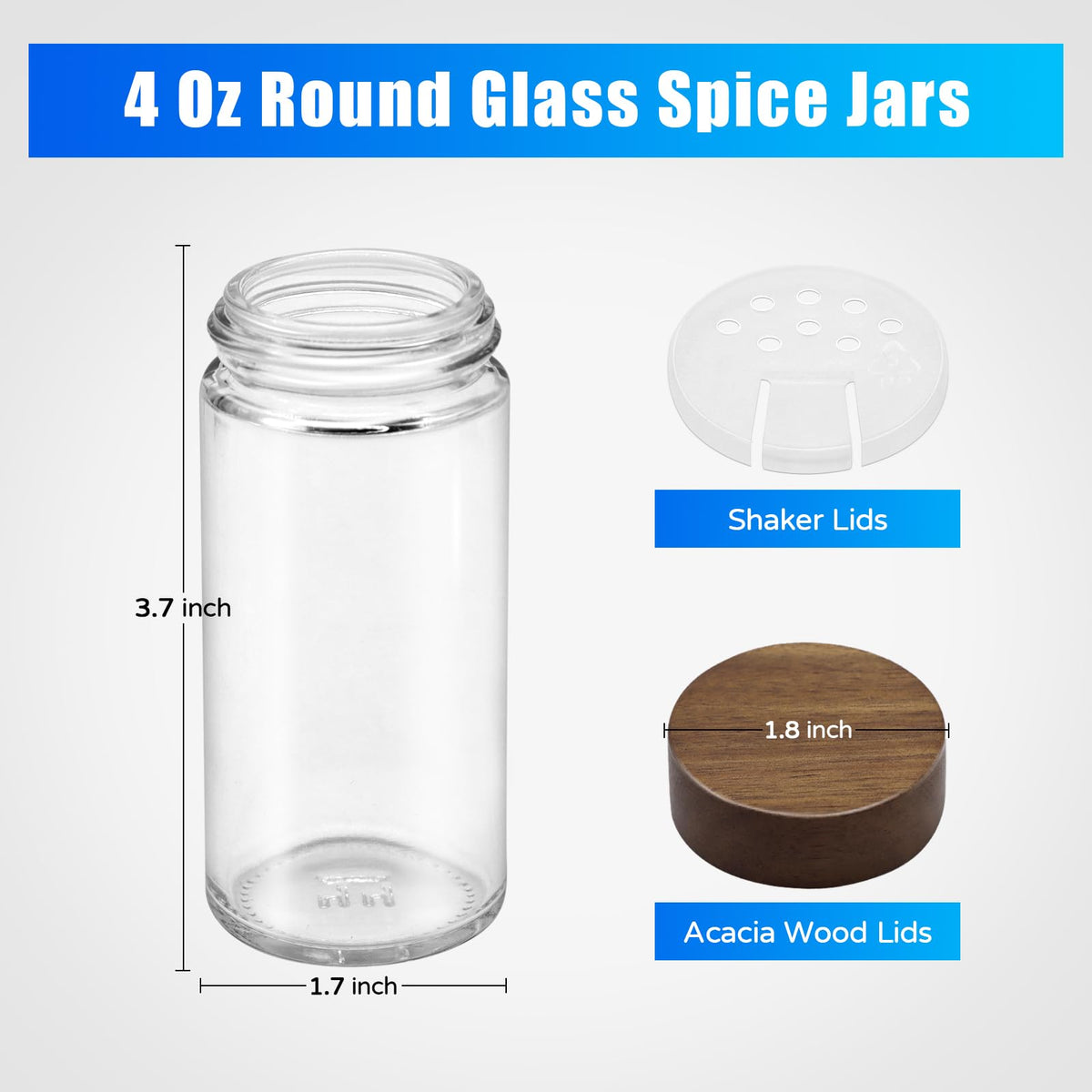 VIBRATITE 2-in-1 shaker lids close-up for powders and herbs versatility
