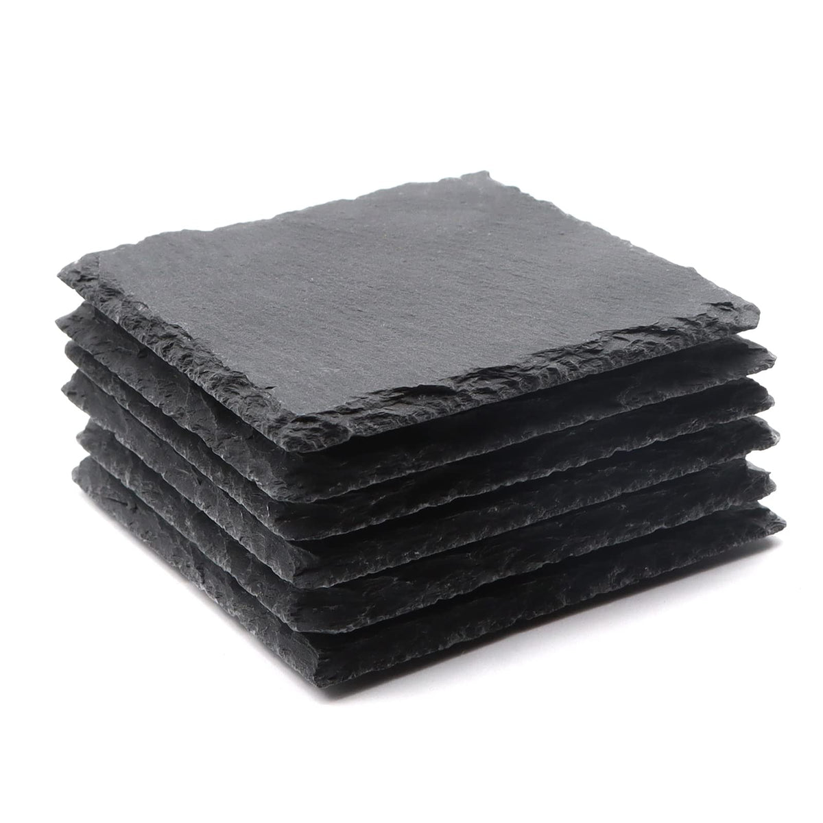 VIBRATITE square slate coaster 4in black protects surfaces while adding a stylish touch.
