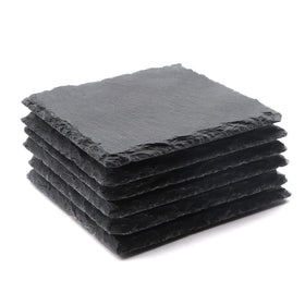 VIBRATITE square slate coaster 4in black protects surfaces while adding a stylish touch.