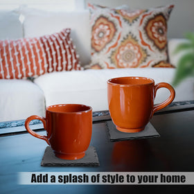 VIBRATITE square slate coaster set complements coffee bars and kitchens.