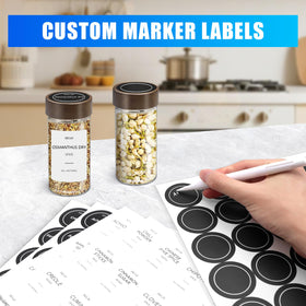 VIBRATITE transparent glass jars showing contents for easy visibility