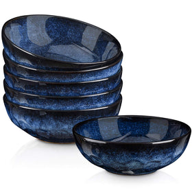 Vicrays ceramic bowls blue fluted set, main image for family meals