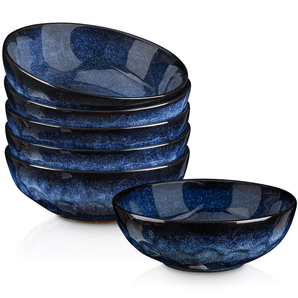 Vicrays ceramic bowls blue fluted set, main image for family meals