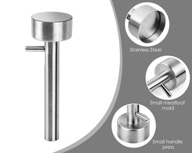 Victhur falafel scoop stainless steel body delivers durable, rust-resistant construction.