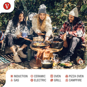 Victoria 8-Inch Skillet with drip-free spouts for mess-free sauces and pours