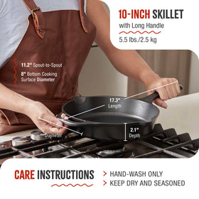 Victoria cast iron on induction and oven, showcasing versatile cooking options