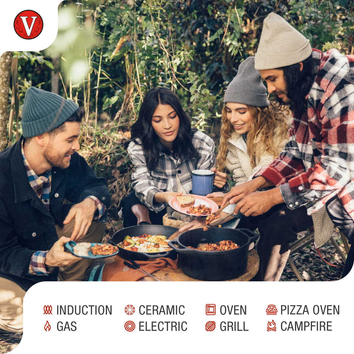 Victoria skillet thick edge supports control and even heating during sautéing