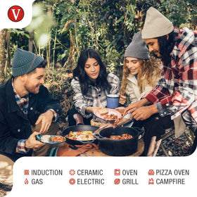 Victoria skillet thick edge supports control and even heating during sautéing