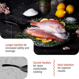 Colombia-made Victoria cast-iron pan showcases durable factory craftsmanship.
