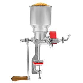 Victoria manual cast iron grain mill with high hopper for efficient milling