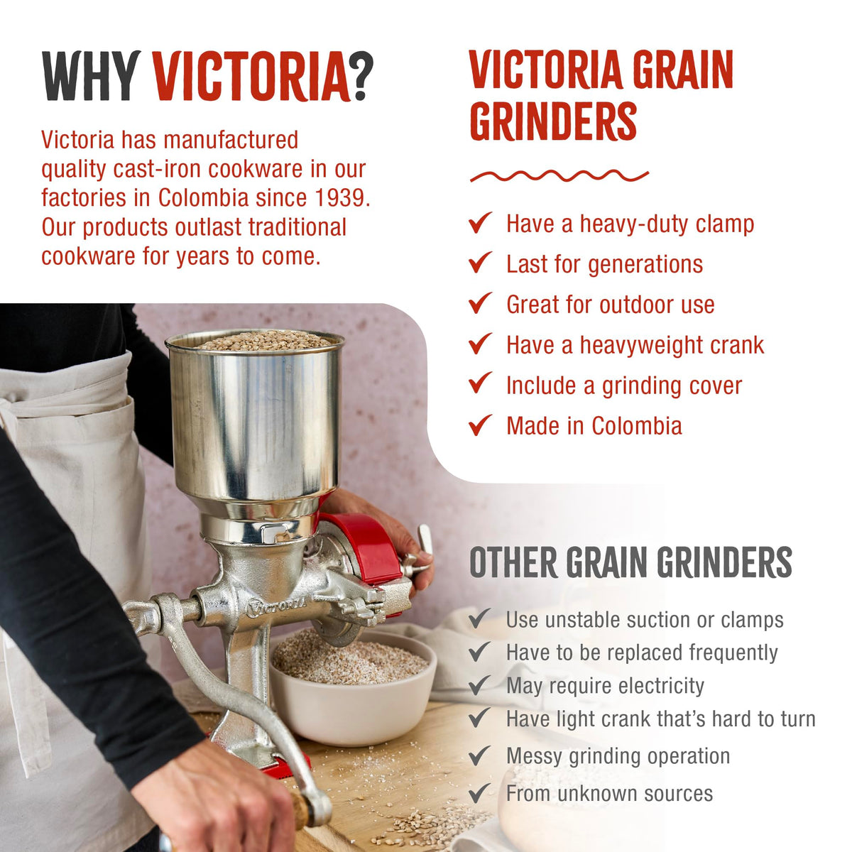 Victoria milling capabilities for nuts, seeds, and spices at home