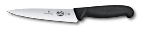 Victorinox Fibrox 6-inch chef knife blade delivering precise vegetable slicing.