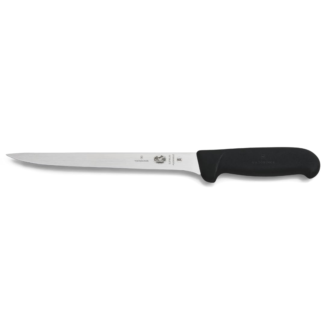 Victorinox Fibrox 8-Inch Fillet Knife with straight edge offers precise filleting and a non-slip grip