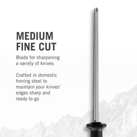Victorinox Fibrox honing steel 10-inch handle texture for secure grip during sharpening
