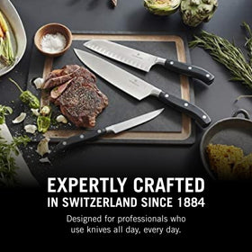 Victorinox Fibrox honing steel packaging highlighting genuine Swiss quality