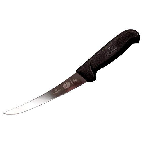 Victorinox Fibrox Pro boning knife in action for accurate bone work on meat