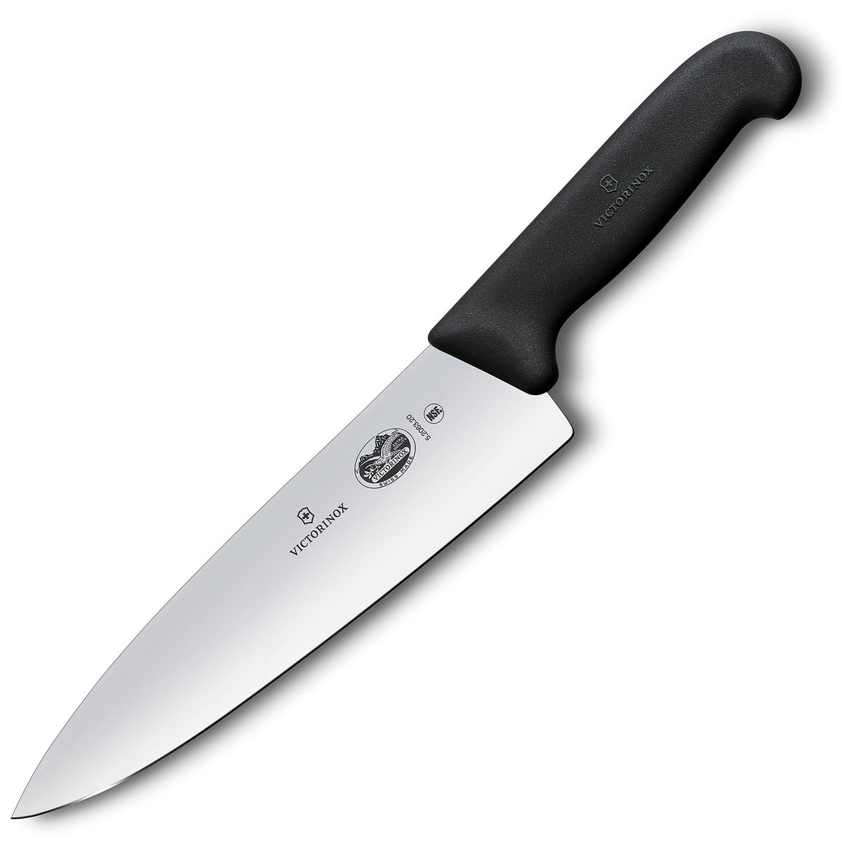 Victorinox Fibrox Pro handle ergonomic grip in wet prep for safe cutting.