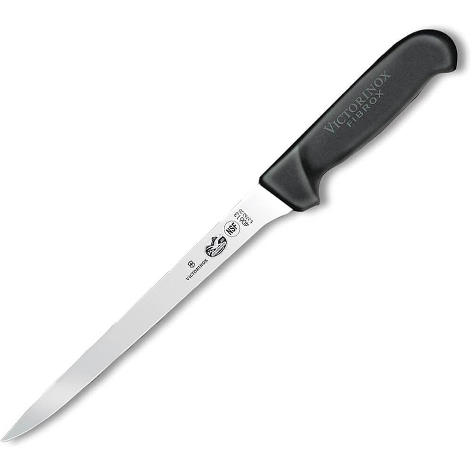 Victorinox fillet knife 8in flexible blade close-up for precise fish filleting