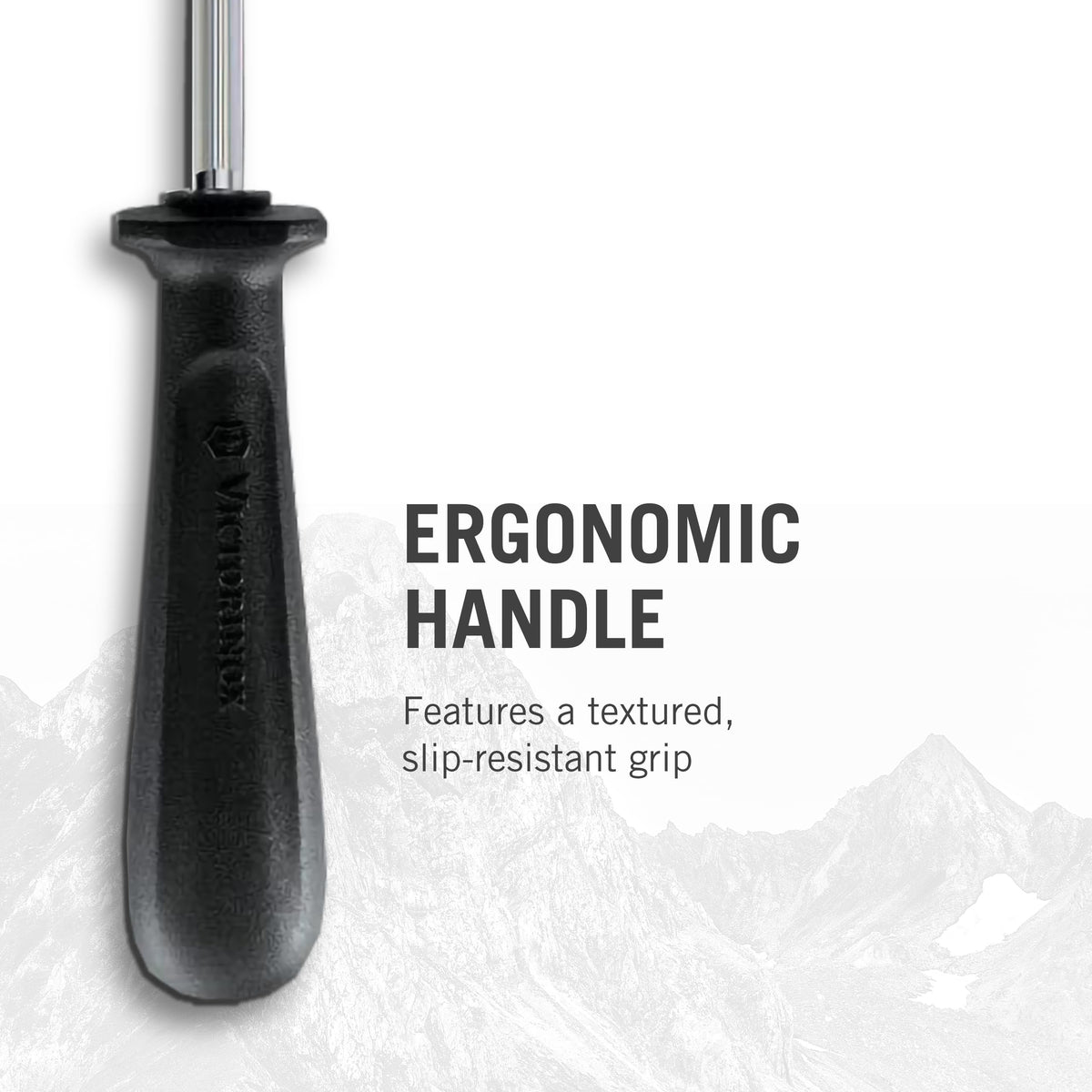 Victorinox honing steel brushed steel surface demonstrating durability